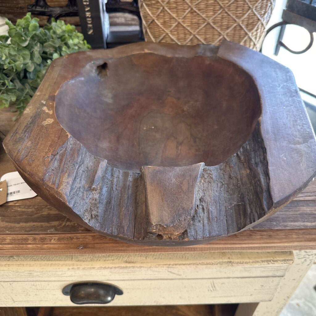 LIVE EDGE TEAK BOWL