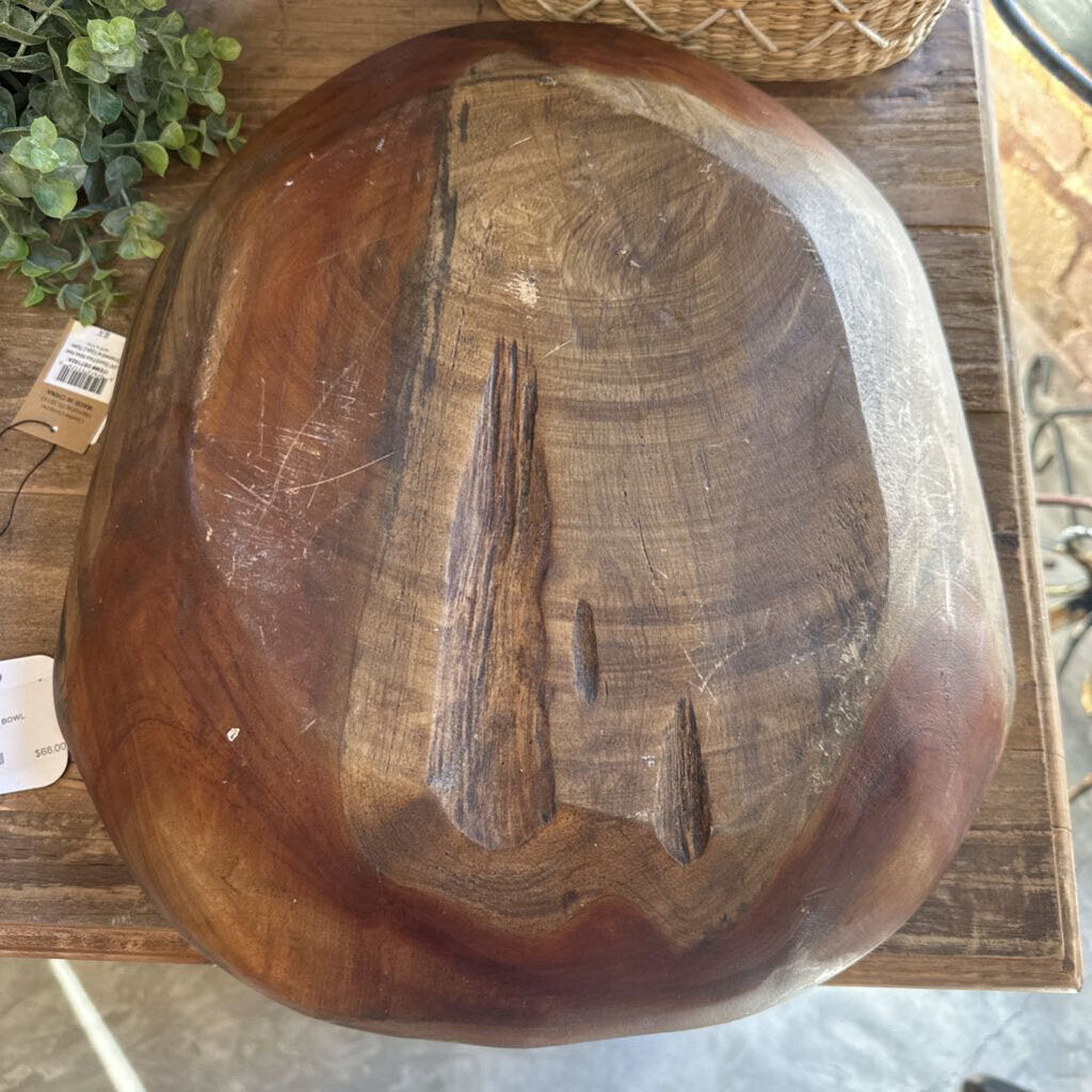 LIVE EDGE TEAK BOWL